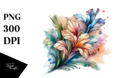 Abstract Small Stained Gladiolus PNG Product Image 3