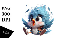 Cute Bird with Sunglasses, Transparent PNG Product Image 1