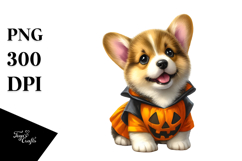 Expressive Halloween Corgi PNG Product Image 1