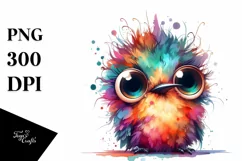 Colorful Layered Hummingbird | Watercolor Clipart Product Image 3