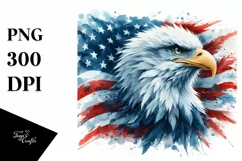 Patriotic Bald Eagle USA Wings Proud Clipart Product Image 3