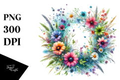 Vibrant Wildflowers Abstract Product Image 1