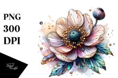 Detailed Small Stained Anemone PNG Product Image 3