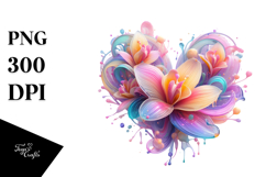 Abstract Heart Orchid PNG Product Image 1