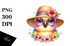 Colorful Cute Parrot | Watercolor Clipart Product Image 3
