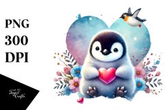 Colorful Baby Penguin PNG Product Image 1