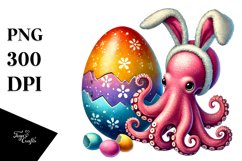 Baby Octopus Easter PNG Product Image 1