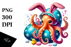 Baby Octopus Easter PNG Product Image 1