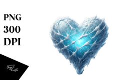 Digital Painting Heart Made of Ice PNG Product Image 1