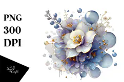 Abstract Golden Delphinium PNG Product Image 1