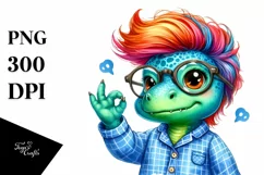 Funny Dinosaur in Pajamas, High-Res PNG Product Image 1