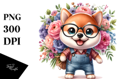 Excited Shiba Inu with es Product Image 1