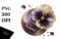 Glossy Pansy PNG Product Image 1