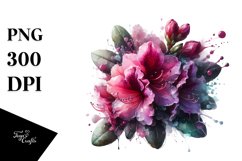 Abstract Glossy Rhododendron | Clipart Product Image 1