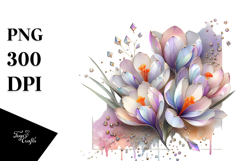 Glossy Diamond Crocus, Colorful PNG Product Image 1
