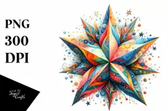 Colorful Vibrant Star | Sublimation Clipart Product Image 1