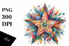 Colorful Vibrant Star | Sublimation Clipart Product Image 3