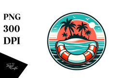 Retro Tropical Beachbuoy PNG Product Image 1