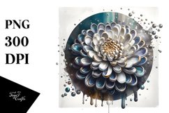 Glossy Chrysanthemum made of like Material | Watercolor Product Image 3