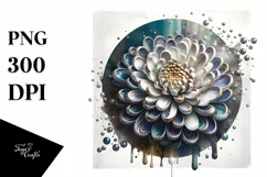 Glossy Chrysanthemum made of like Material | Watercolor Product Image 3
