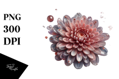 Glossy Chrysanthemum made of like Material | Watercolor Product Image 2