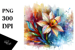 Wooden Stained Daffodil, Transparent PNG Product Image 1