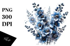 Glossy Delphinium Metallic Insertions | Clipart Product Image 3