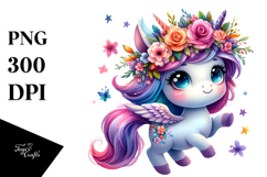 Cute Unicorn Dancing with Cool Haircut PNG Product Image 1