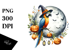 Macaw Dressed for Halloween PNG Product Image 1