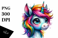 Cute Baby Unicorn PNG Product Image 1