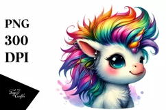 Funny Baby Unicorn, Transparent PNG Product Image 1