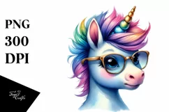Cute Baby Unicorn Sitting PNG Product Image 3