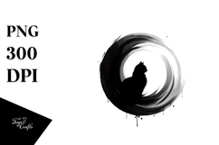 Digital Painting Black Cat Product Image 1