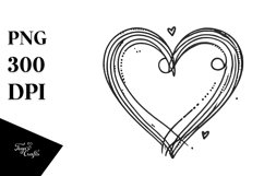 Simple Lineart Heart PNG Product Image 1