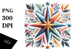 Colorful Vintage Star Clipart Product Image 1