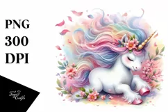 Colorful Baby Unicorn PNG Product Image 1