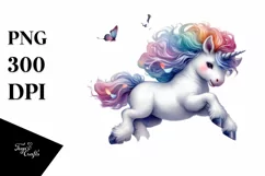 Colorful Baby Unicorn PNG Product Image 3