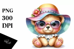 Colorful Baby Bear with Sunglasses | Clipart Product Image 3