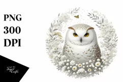 Digital Owl Painting, Transparent PNG Product Image 3