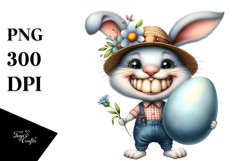Bunny with Straw Hat and Sunglasses PNG Product Image 1
