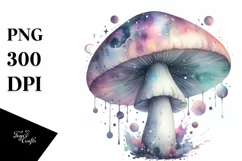 Mystical Celestial Mushroom, Detailed PNG Product Image 1