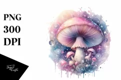 Mystical Celestial Mushroom, Detailed PNG Product Image 3
