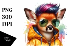 Agressive Baby Deer Model, High-Res PNG Product Image 1