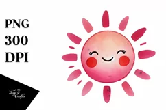 Smiling Pinkish Moon, Transparent PNG Product Image 1