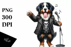 Punk Bernese Mountain Dog | Sublimation Clipart Product Image 1