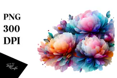 Autumn -like Peonies Transparent PNG Product Image 1