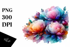 Autumn -like Peonies Transparent PNG Product Image 1