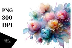 Glossy Peonies, Transparent PNG Product Image 3