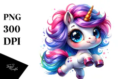 Cute Unicorn Drawing, Transparent PNG Product Image 1