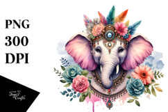 Cute Boho Elephant | Clipart Product Image 1